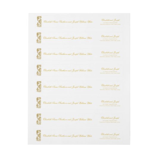 Elegante Golden Wedding Wraparound (Vel)