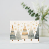 Elegante goldene Weihnachtsbäume  Briefkaart (Staand voorkant)
