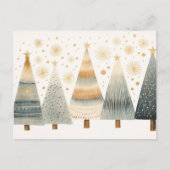 Elegante goldene Weihnachtsbäume  Briefkaart (Voorkant)