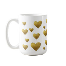 Elegante Goldherz Tasse Ein Hauch von Liebe