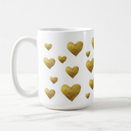 Elegante Goldherz Tasse Ein Hauch von Liebe Koffiemok