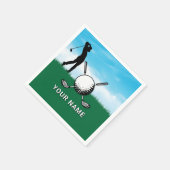 Elegante golf eigen naam ontwerp servet (Hoek)