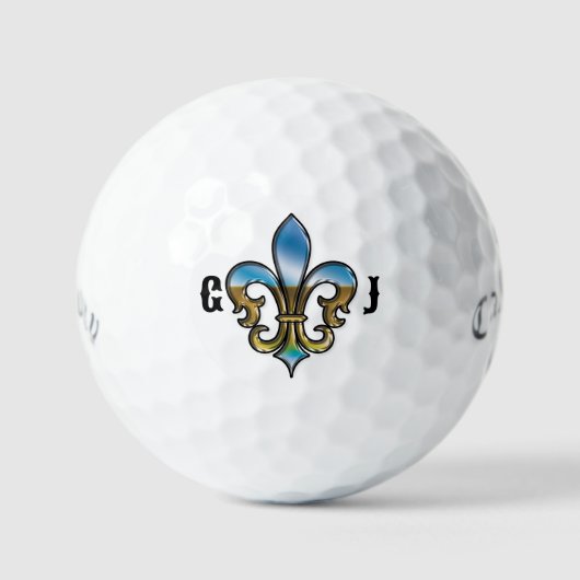 Elegante Golf Fleur De Lis Ontwerp Golfballen (Voorkant)