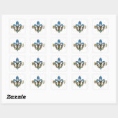 Elegante Golf Fleur De Lis Ontwerp Vierkante Sticker (Vel)