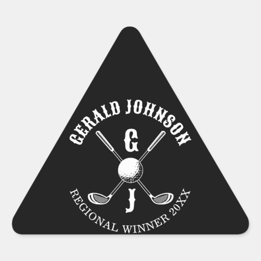 Elegante Golf Monogr... Sticker (Voorkant)