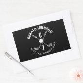 Elegante Golf Monogram... Rechthoekige Sticker (Envelop)