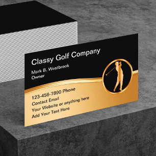Elegante golf thema moderne visitekaartjes
