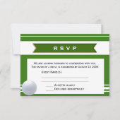 Elegante golf-thema RSVP trouwkaart (Voorkant)