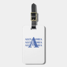 Elegante Golfclub Monogram Naam Blauw