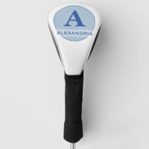 Elegante Golfclub Monogram Naam Blauw