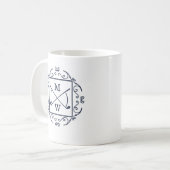 Elegante golfclubs monogram koffiemok (Voorkant links)
