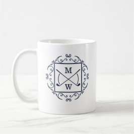 Elegante golfclubs monogram koffiemok
