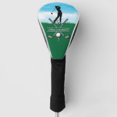 Elegante Golfer Custom Monogram Design Golfheadcover (Voorkant)