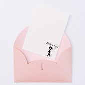 Elegante golfer dame naam rubberstempel