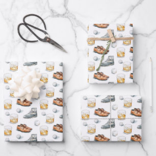 Elegante Golfer Inpakpapier Vel