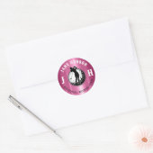 Elegante golfer ontwerp ronde stok ronde sticker (Envelop)