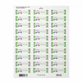 Elegante golfkar klaar voor babyshower etiket (Full Sheet)