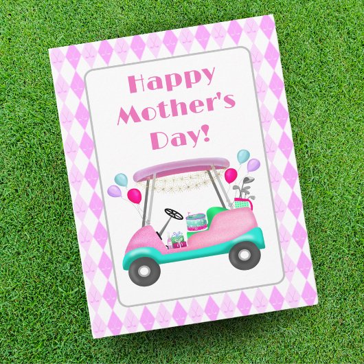 Elegante golfkar voor dames Moederdag Kaart