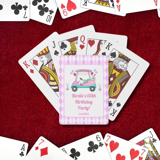 Elegante golfparty-speelkaarten voor vrouwen pokerkaarten
