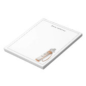 Elegante golftas Gepersonaliseerde Golfers Notitieblok (Linkerzijde)