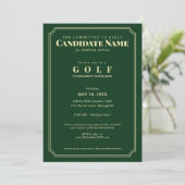 Elegante golftoernooi fundraiser kaart (Staand voorkant)