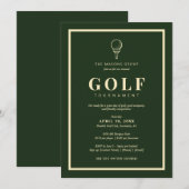 Elegante golftoernooi uitnodiging  (Voorkant / Achterkant)