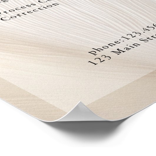 Elegante, golven, salon, prijslijst poster (Hoek)