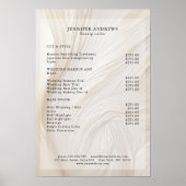 Elegante, golven, salon, prijslijst poster (Voorkant)