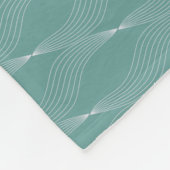 Elegante golven weven patroon groene achtergrond | fleece deken (Hoek)