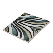 Elegante golvende patroonkleuren keramische Tegel Tegeltje (Zijkant)