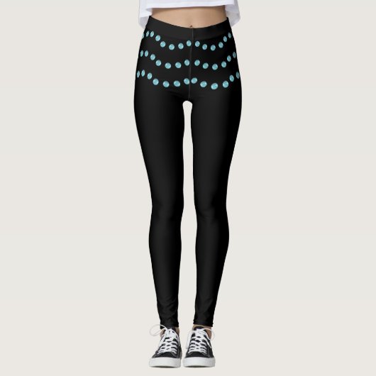 Elegante golvende stippellijnen leggings (Voorkant)