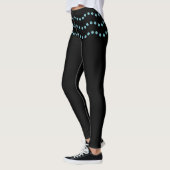 Elegante golvende stippellijnen leggings (Links)