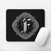Elegante goth initial F Muismat (Met muis)
