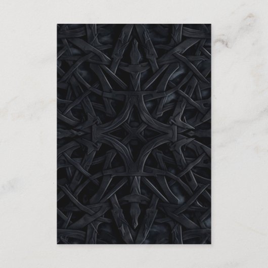 Elegante Goth Rode Rozen Veiligheidsmaatregelen Informatiekaartje (Achterkant)