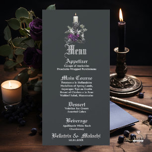 Elegante Gothic Deep Amethist Paarse Rozen kaars