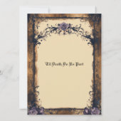 Elegante gothic halloween save the date Uitnodigin Kaart (Achterkant)