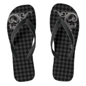 Elegante Gothic Swirl Design Teenslippers (Voetbed)