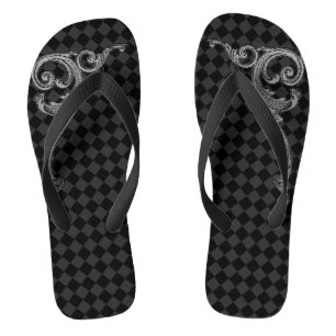 Elegante Gothic Swirl Design Teenslippers