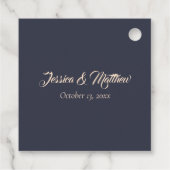 Elegante Gotische 3D Bloemen Dankbaarheid Bruiloft Bedankjes Labels (Achterkant)