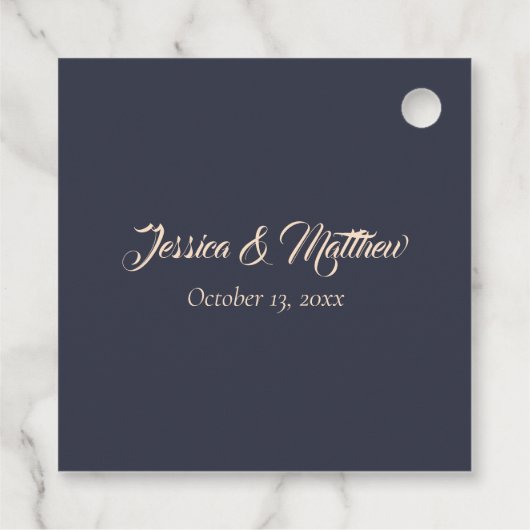 Elegante Gotische 3D Bloemen Dankbaarheid Bruiloft Bedankjes Labels (Achterkant)