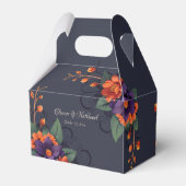 Elegante Gotische 3D Bloemen Favor Box Bedankdoosjes (Achterkant)