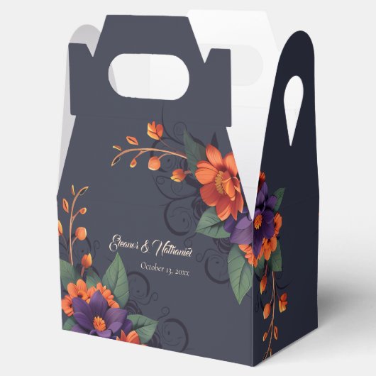 Elegante Gotische 3D Bloemen Favor Box Bedankdoosjes (Geopend)