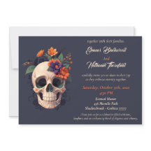 Elegante Gotische 3D Bloemen schedel Bruiloft