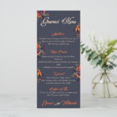 Elegante Gotische 3D Bloemen Schedel eenvoudige go Menu (Staand voorkant)
