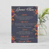 Elegante Gotische 3D Bloemen Skull gourmet menu (Staand voorkant)
