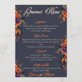 Elegante Gotische 3D Bloemen Skull gourmet menu