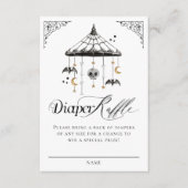 Elegante  Gotische Baby Mobiele Luier Raffle Informatiekaartje (Voorkant)