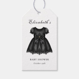 Elegante Gotische Babyborrel Cadeaulabel