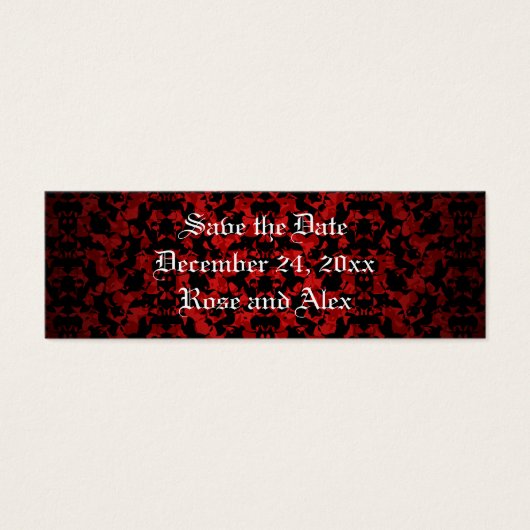 Elegante Gotische bewaar de datum mini boek marker Visitekaartjes (Voorkant)