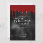 Elegante Gotische Bloed Druppelende Halloween Kaart (Voorkant)